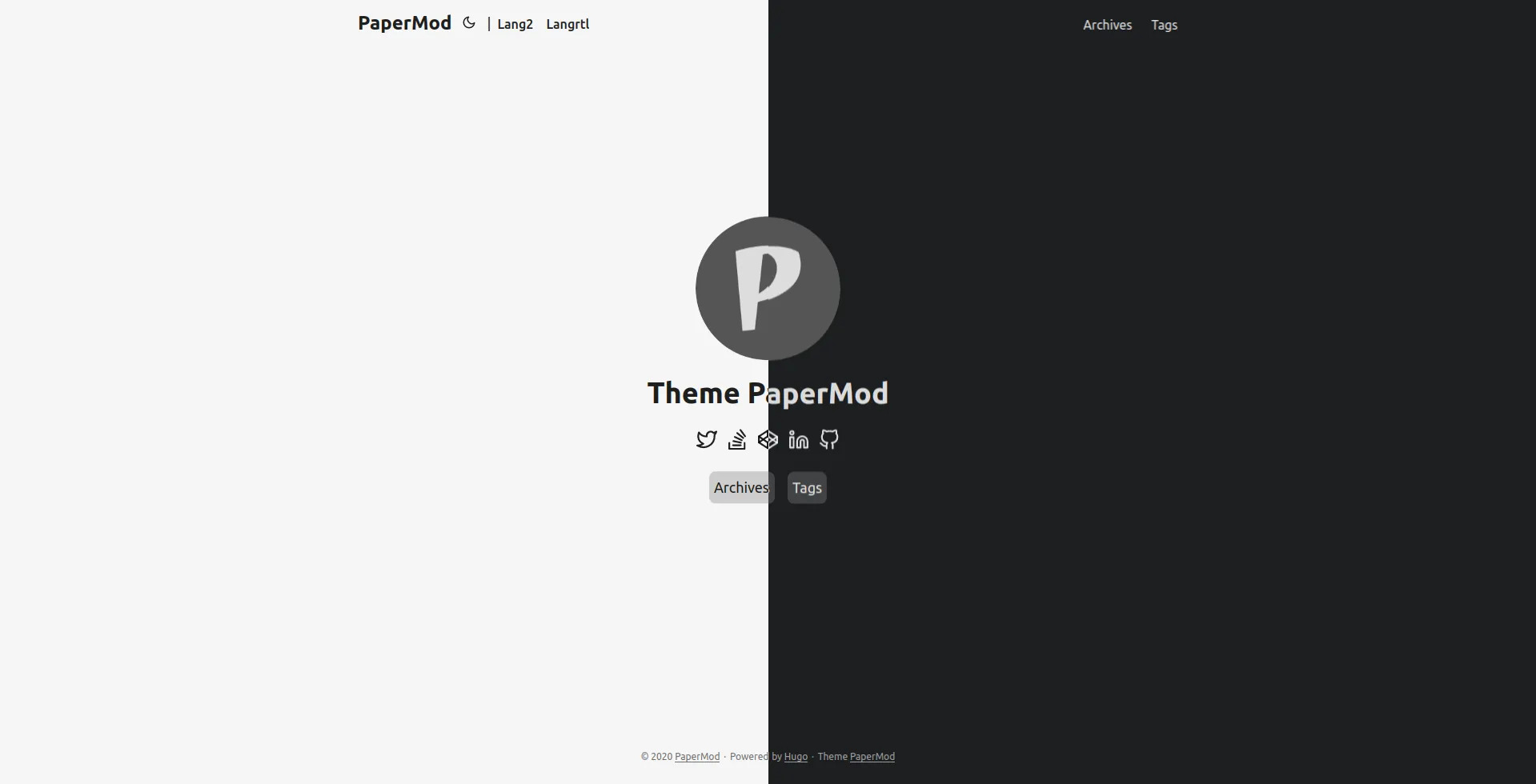 Screenshot of profile mode